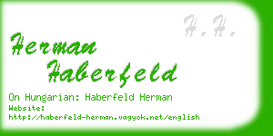 herman haberfeld business card